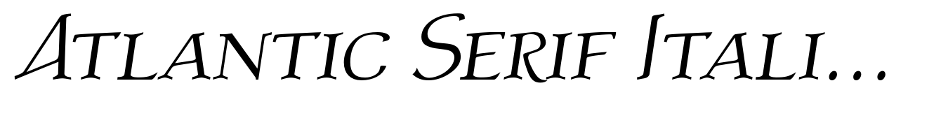 Atlantic Serif Italic Caps